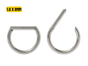 MEIA ARGOLA CLICKER TITÂNIO – 1.6 X 8MM