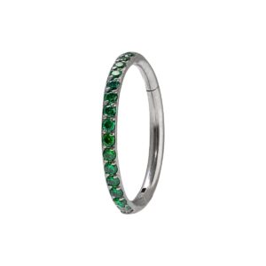 SEGMENTO CLICKER TITÂNIO C/ ZIRCÔNIA VERDE - 1.2 X 10MM