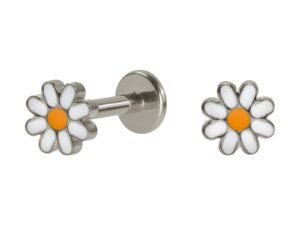 LABRET TITÂNIO R/I FLOR MARGARIDA