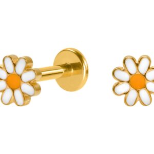 LABRET TITÂNIO PVD R/I FLOR MARGARIDA