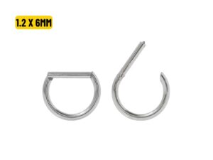 MEIA ARGOLA CLICKER AÇO – 1.2 X 6MM