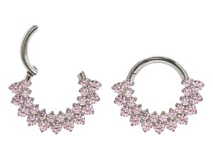 SEGMENTO CLICKER TITÂNIO FRONTAL C/ ZIRCÔNIA ROSA