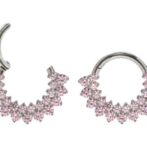 SEGMENTO CLICKER TITÂNIO FRONTAL C/ ZIRCÔNIA ROSA