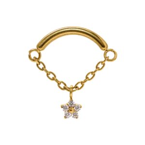 TOPO TITÂNIO PVD 0.9 (1.2MM) - CORRENTE E MINI FLOR