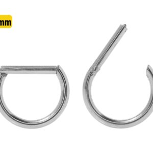 MEIA ARGOLA CLICKER AÇO - 1.2 X 10MM