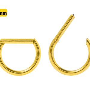 MEIA ARGOLA CLICKER AÇO PVD - 1.2 X 10MM
