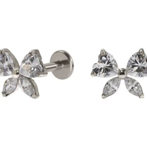 LABRET TITÂNIO R/I LAÇO C/ ZIRCÔNIA