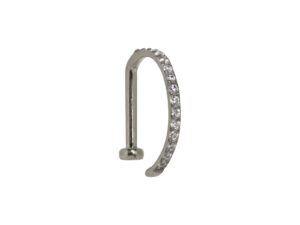 NOSTRIL ARGOLA TITÂNIO OPEN D CRAVEJADA – 1.0 X 8MM