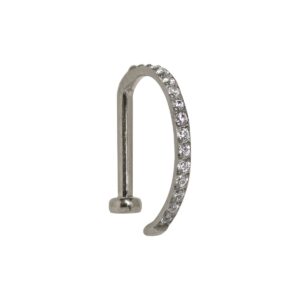 NOSTRIL ARGOLA TITÂNIO OPEN D CRAVEJADA - 1.0 X 8MM