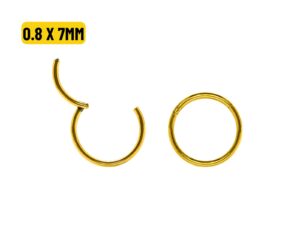 SEGMENTO CLICKER AÇO PVD GOLD – 0.8 X 7MM