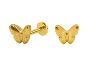 LABRET AÇO PVD R/I BORBOLETA