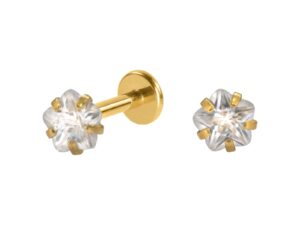 LABRET AÇO PVD R/I ESTRELA C/ ZIRCÔNIA – 4MM