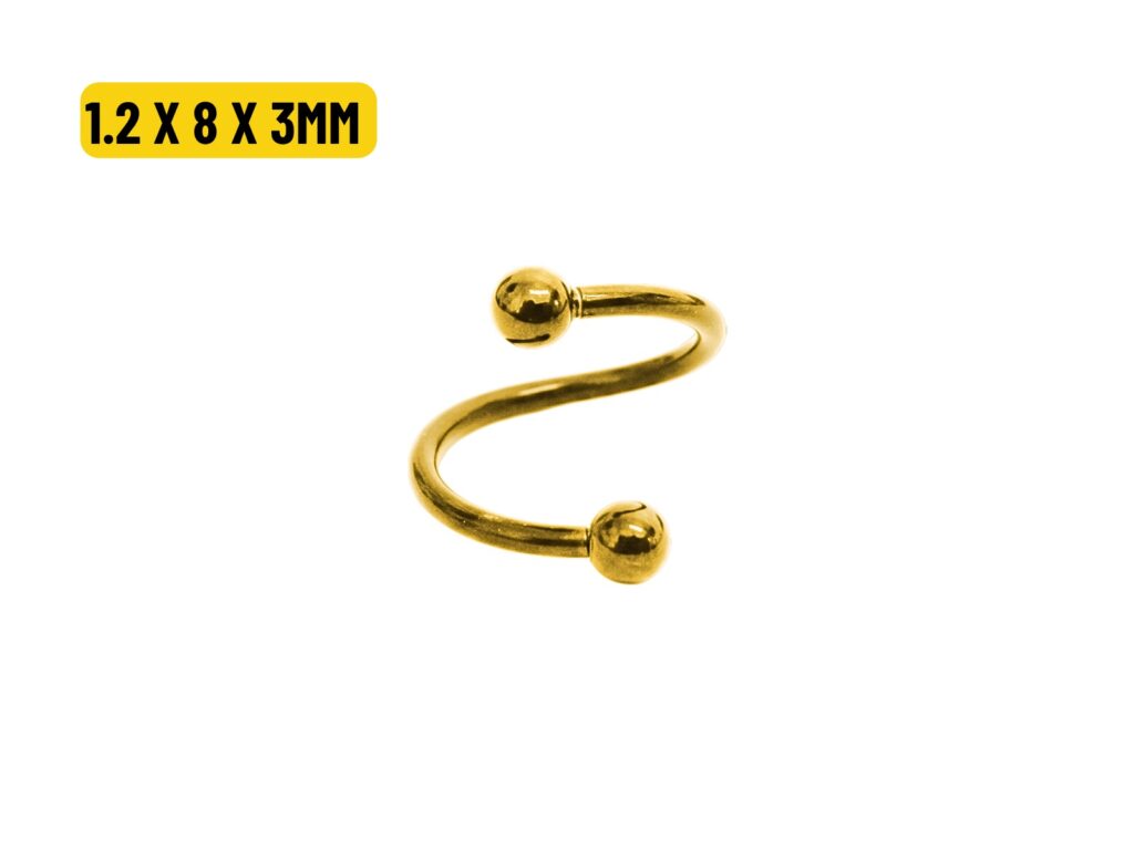 TWISTER PVD GOLD - 1.2 X 8 X 3MM