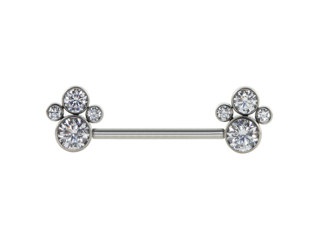 MAMILO TITÂNIO R/I PATINHA C/ ZIRCÔNIA - 1.2 X 16MM