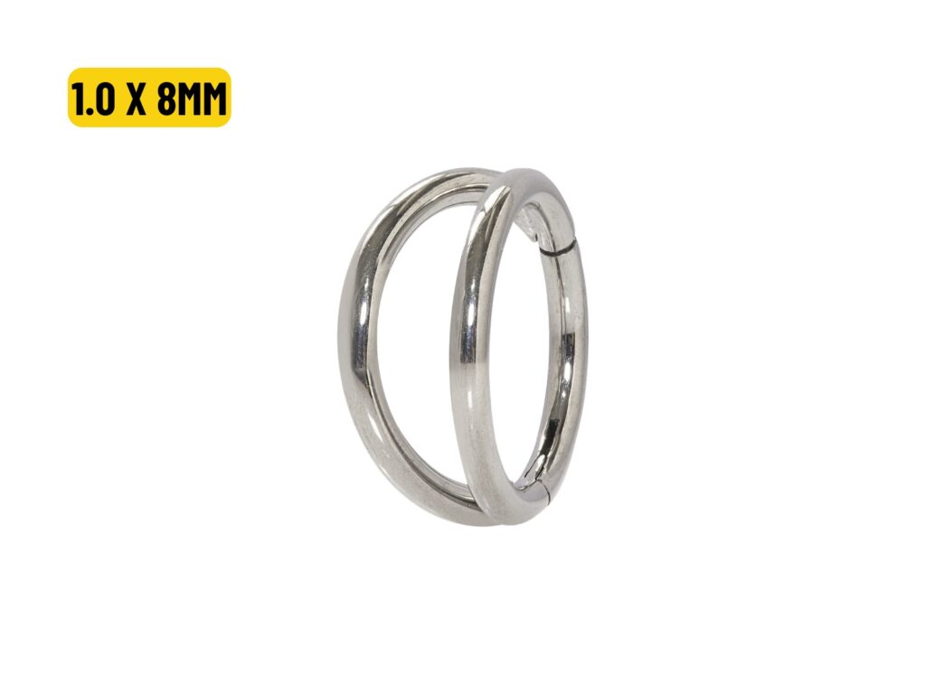 SEGMENTO CLICKER TITÂNIO 2 FILEIRAS - 1.0 X 8MM