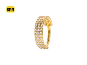 SEGMENTO CLICKER TITÂNIO PVD C/ ZIRCÔNIA TRIPLA – 8MM